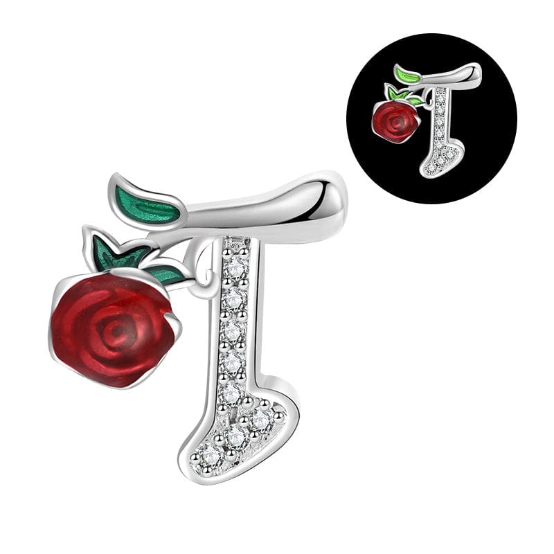Charm Lettre Rose Phosphorescente A~Z