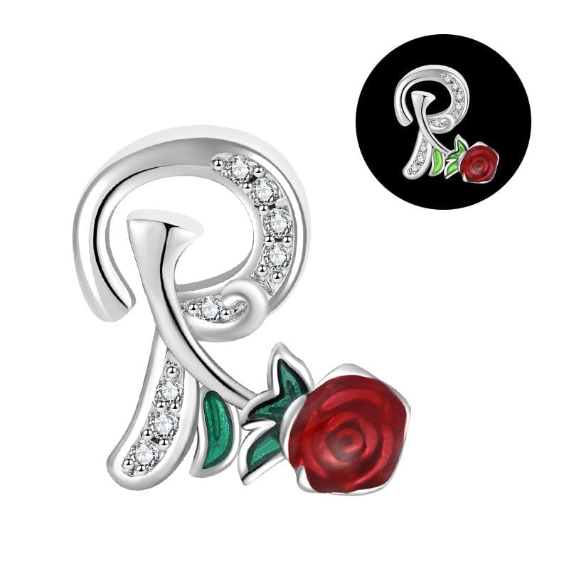 Charm Lettre Rose Phosphorescente A~Z