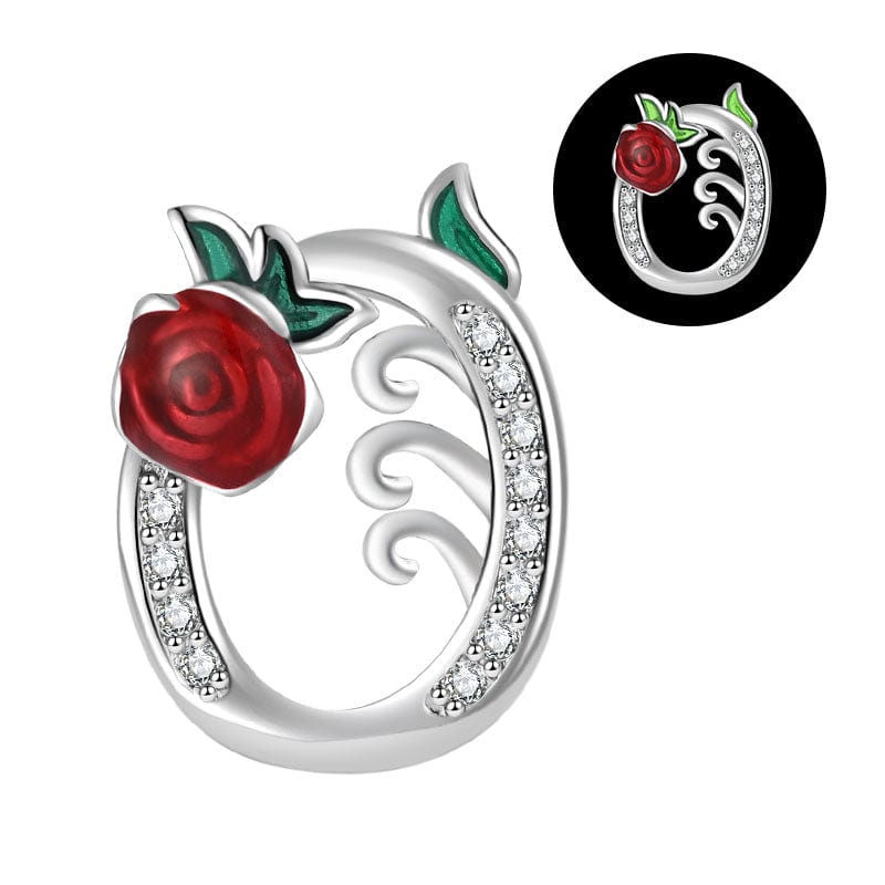 Charm Lettre Rose Phosphorescente A~Z