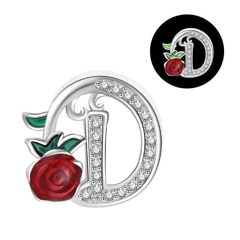 Charm Lettre Rose Phosphorescente A~Z