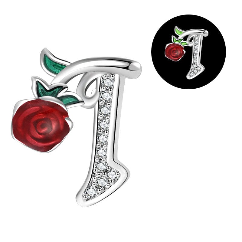 Charm Lettre Rose Phosphorescente A~Z