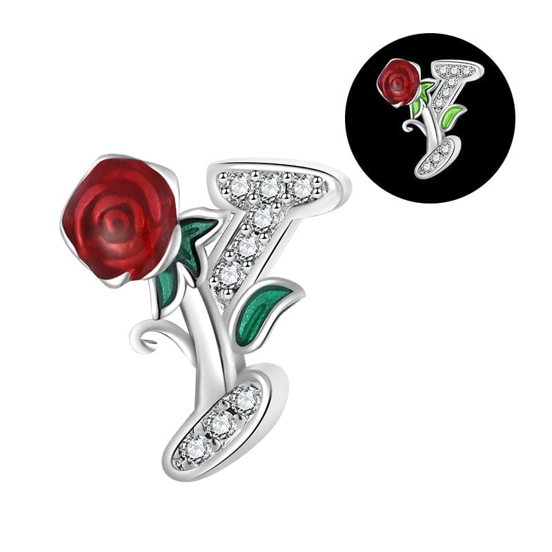 Charm Lettre Rose Phosphorescente A~Z