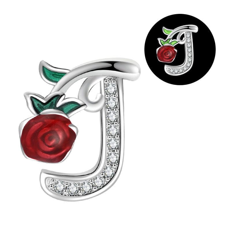 Charm Lettre Rose Phosphorescente A~Z