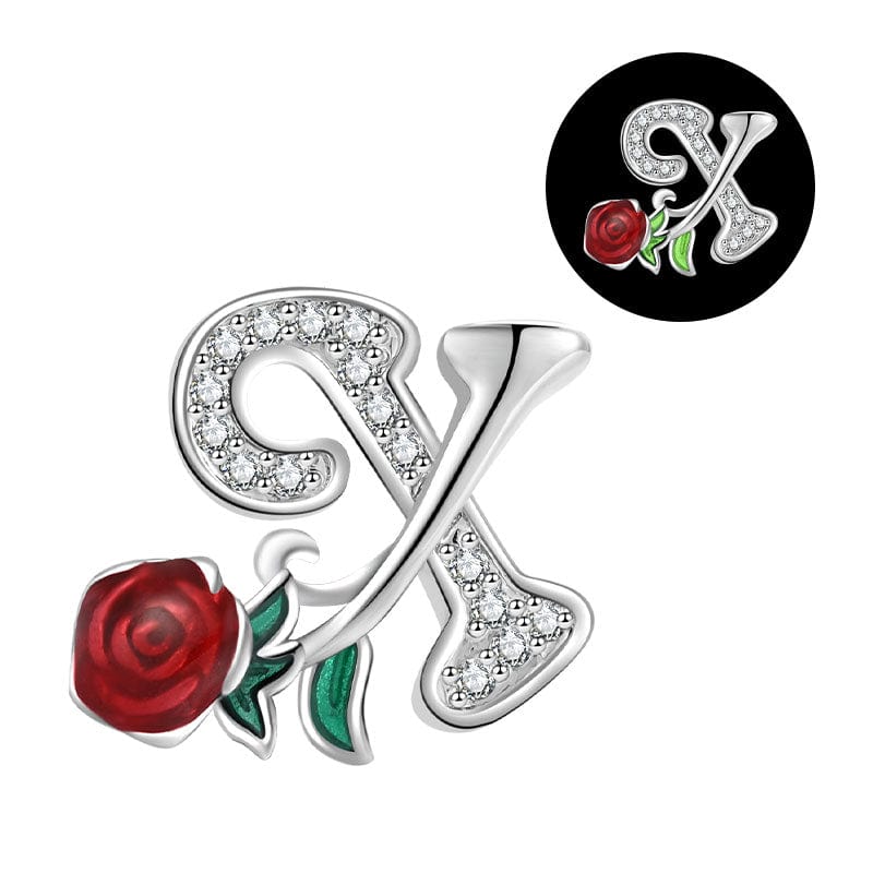 Charm Lettre Rose Phosphorescente A~Z