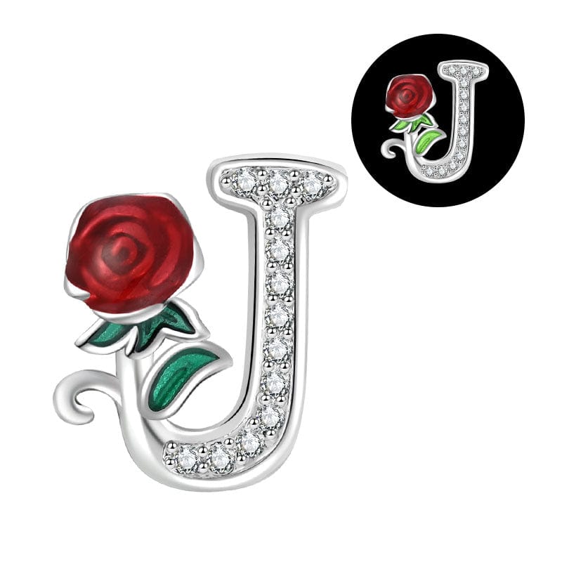 Charm Lettre Rose Phosphorescente A~Z
