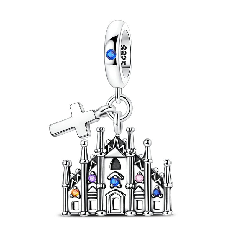 Charm Pendant Cathédrale de Milan et Croix
