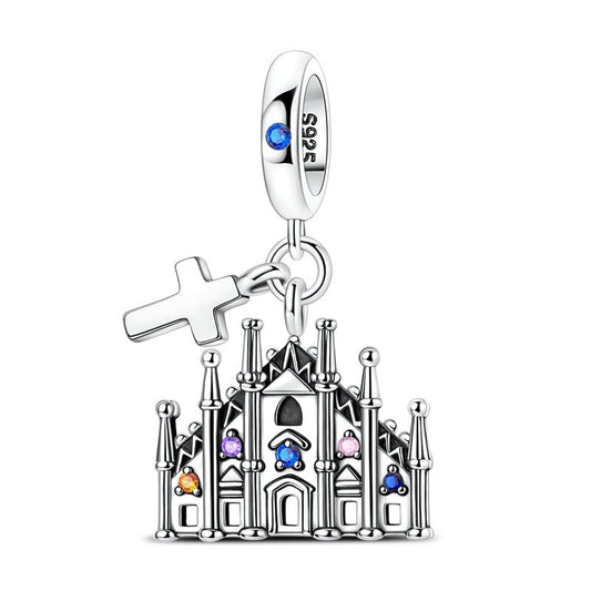 Charm Pendant Cathédrale de Milan et Croix