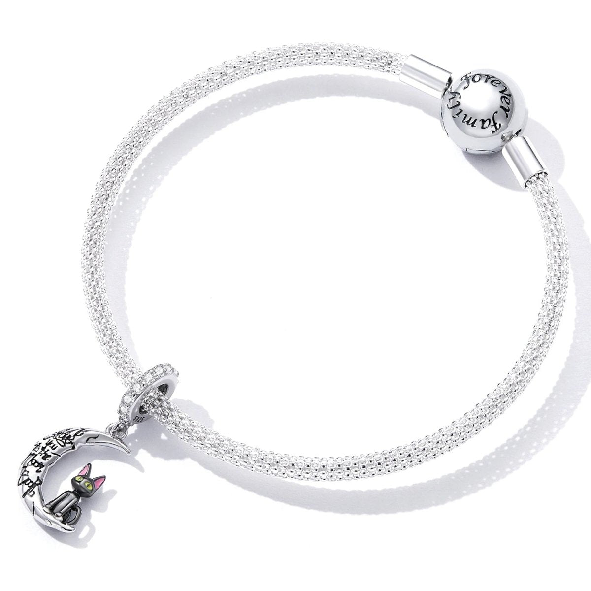 Charm Pendant Chat au Clair de Lune