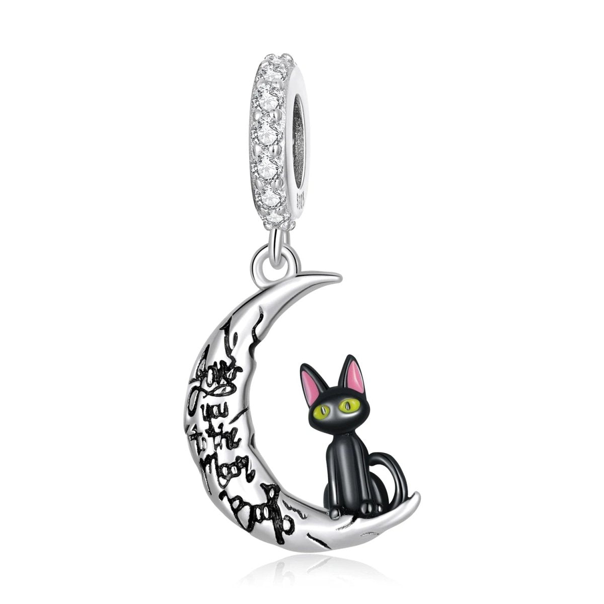 Charm Pendant Chat au Clair de Lune
