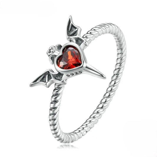 Bague Tressée Ailes Sombres Mystérieuses
