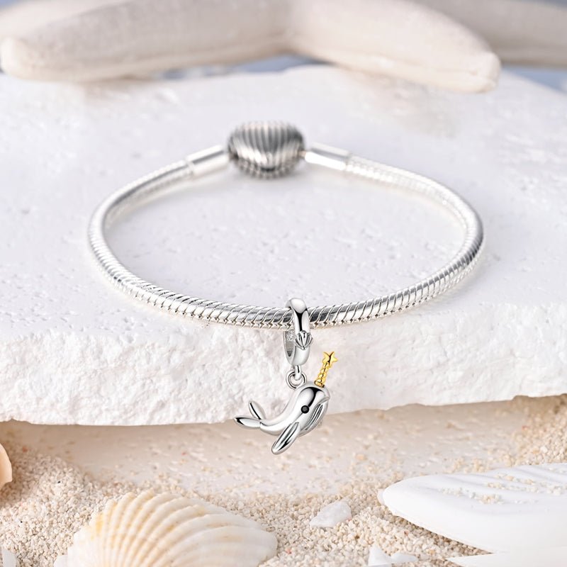 Charm Pendant Narval à la Corne Étoilée