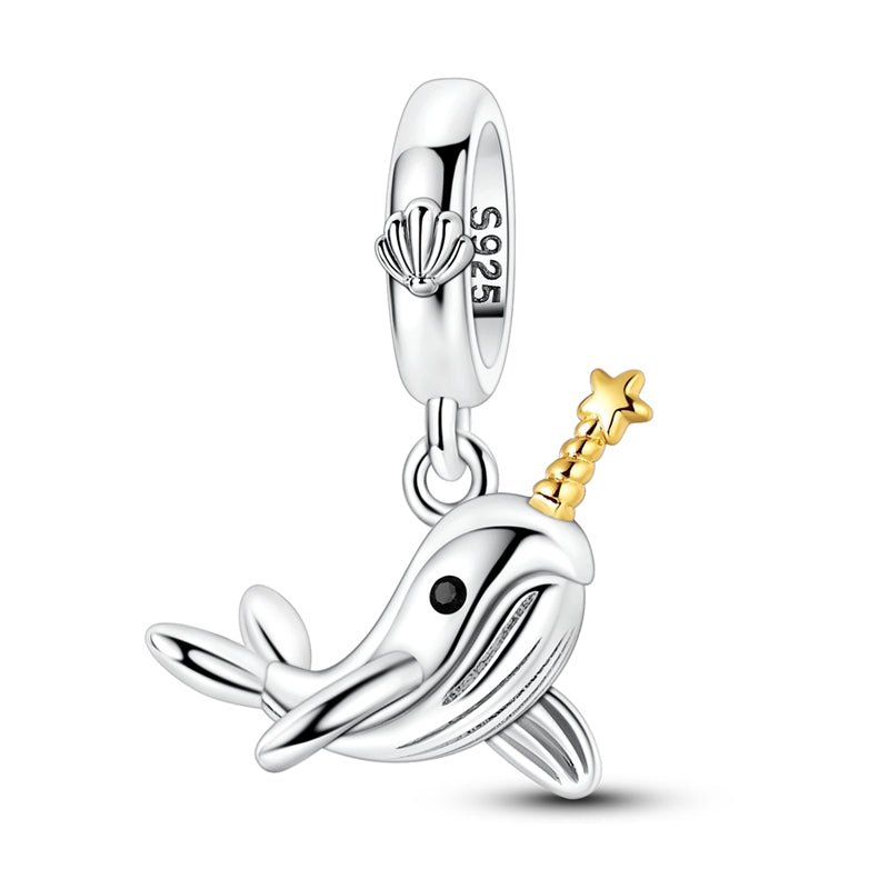 Charm Pendant Narval à la Corne Étoilée