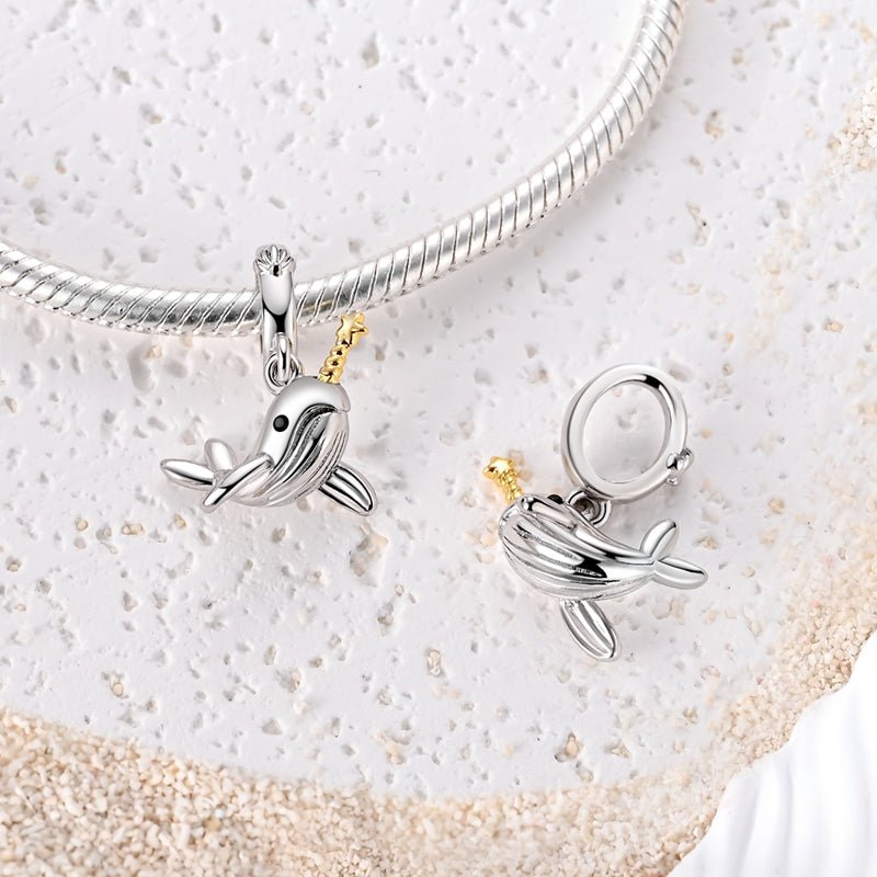 Charm Pendant Narval à la Corne Étoilée