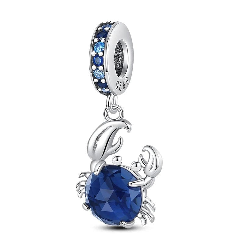 Charm Pendant Crabe Bleu Océan
