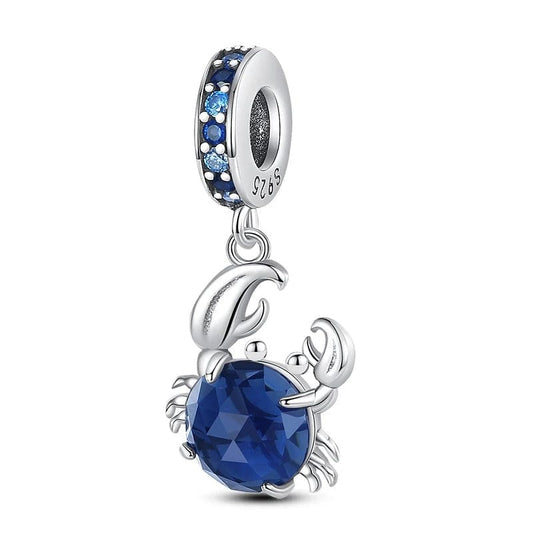 Charm Pendant Crabe Bleu Océan