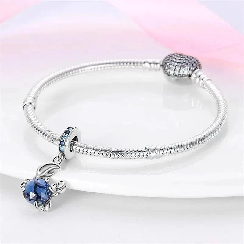 Charm Pendant Crabe Bleu Océan