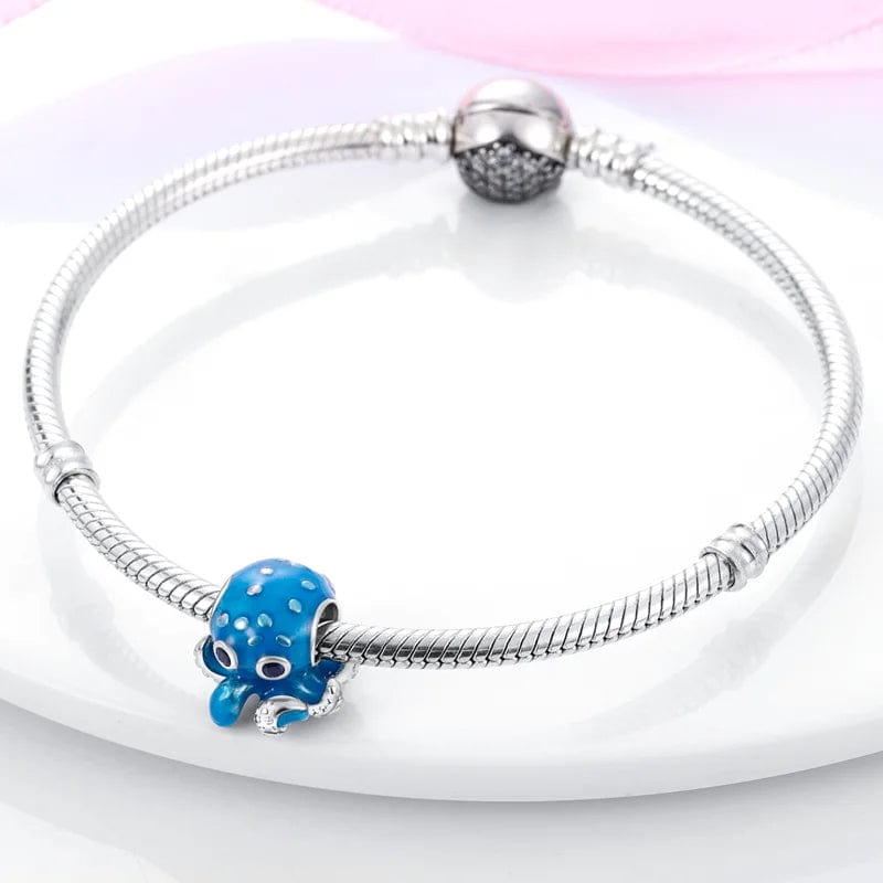 Charm Pieuvre Bleu Océan