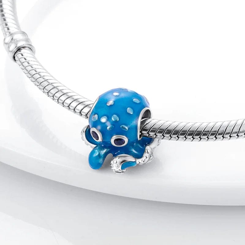 Charm Pieuvre Bleu Océan