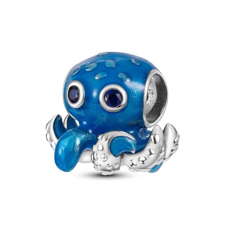 Charm Pieuvre Bleu Océan