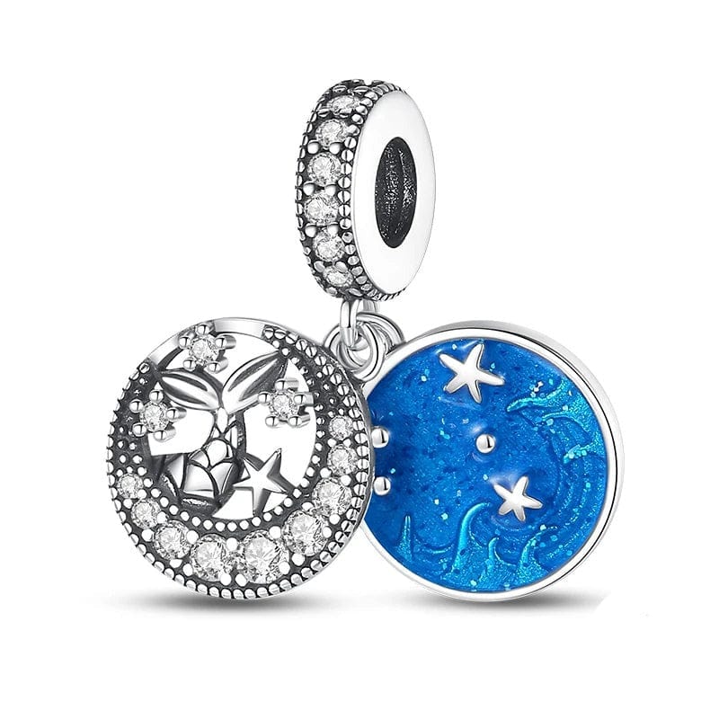 Charm Pendant Baleine Bleu Océan