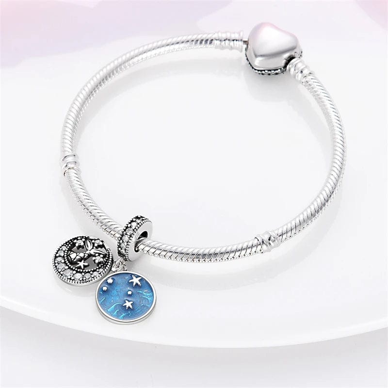 Charm Pendant Baleine Bleu Océan