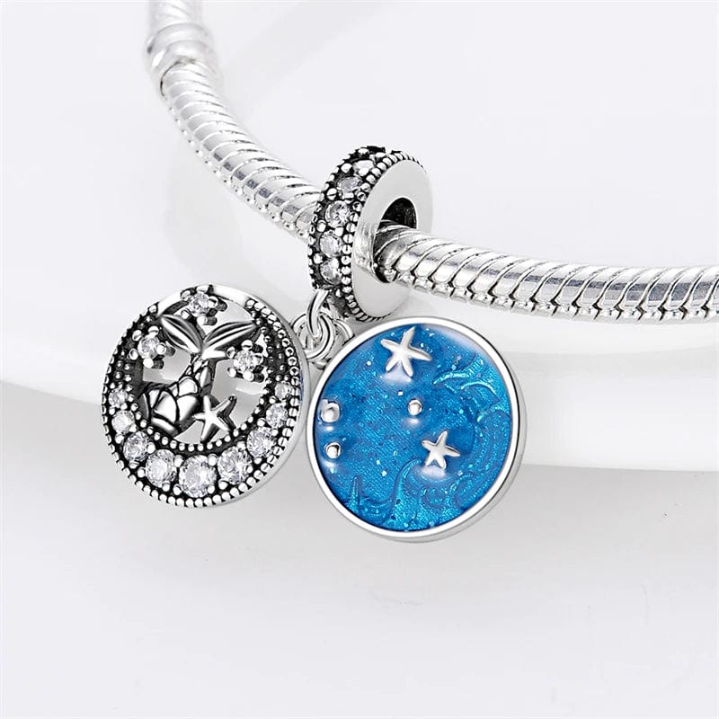 Charm Pendant Baleine Bleu Océan