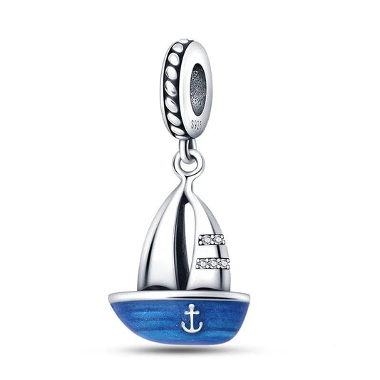 Charm Pendant Voilier Océan