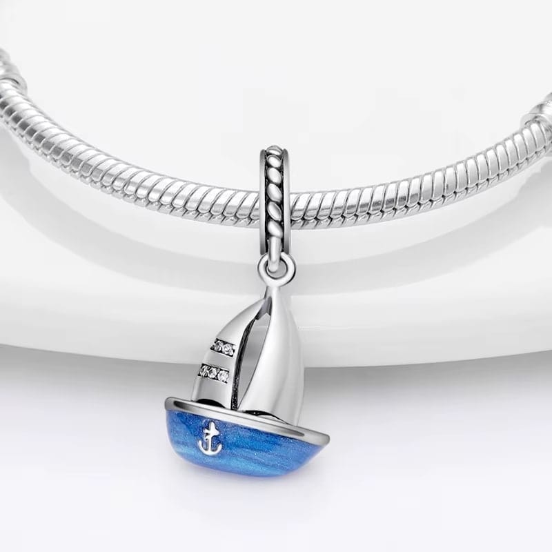 Charm Pendant Voilier Océan