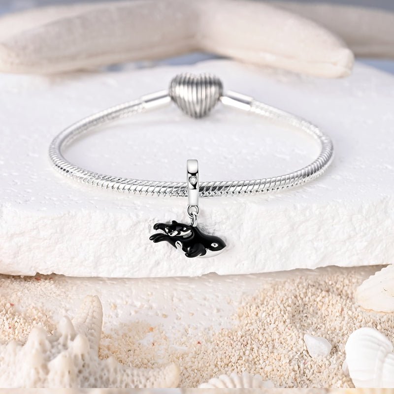 Charm Pendant Orque Maman et Bébé