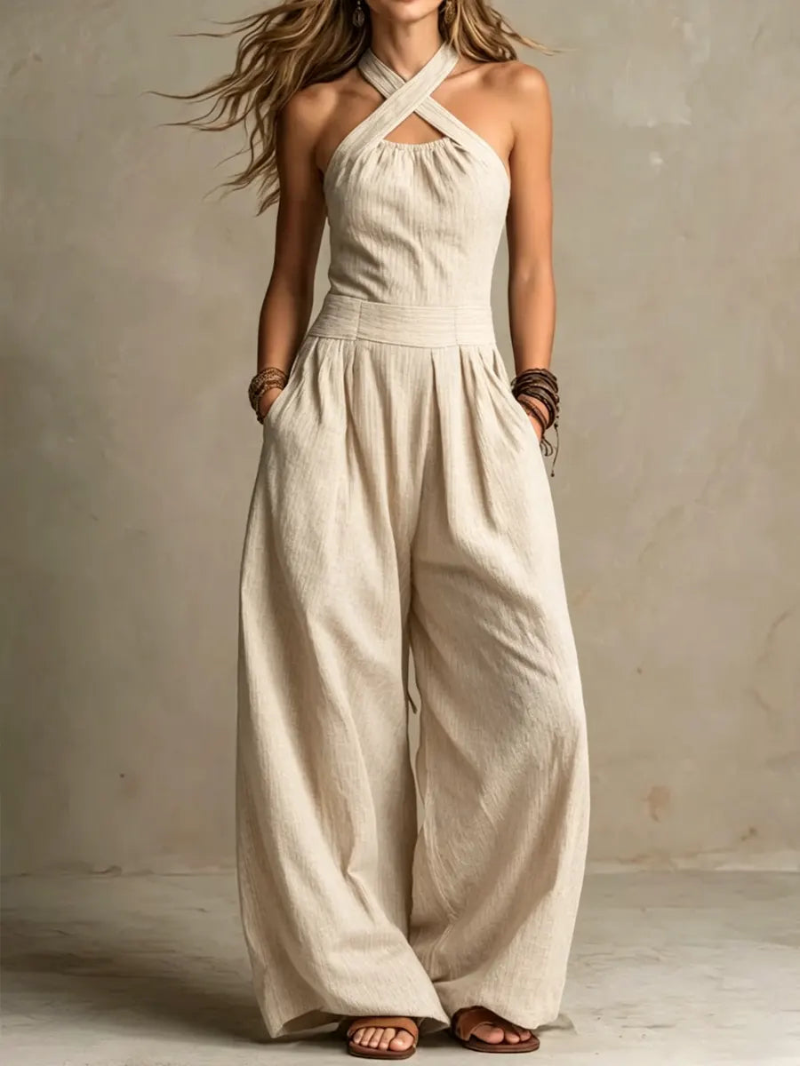 Alva | Elegant jumpsuit med krydset halsudskæring