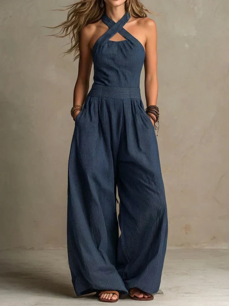 Alva | Elegant jumpsuit med krydset halsudskæring