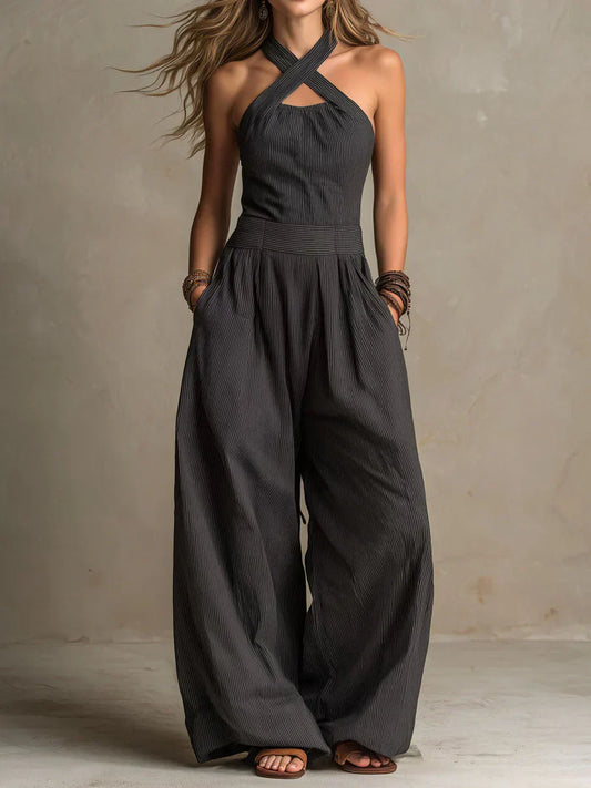 Alva | Elegant jumpsuit med krydset halsudskæring