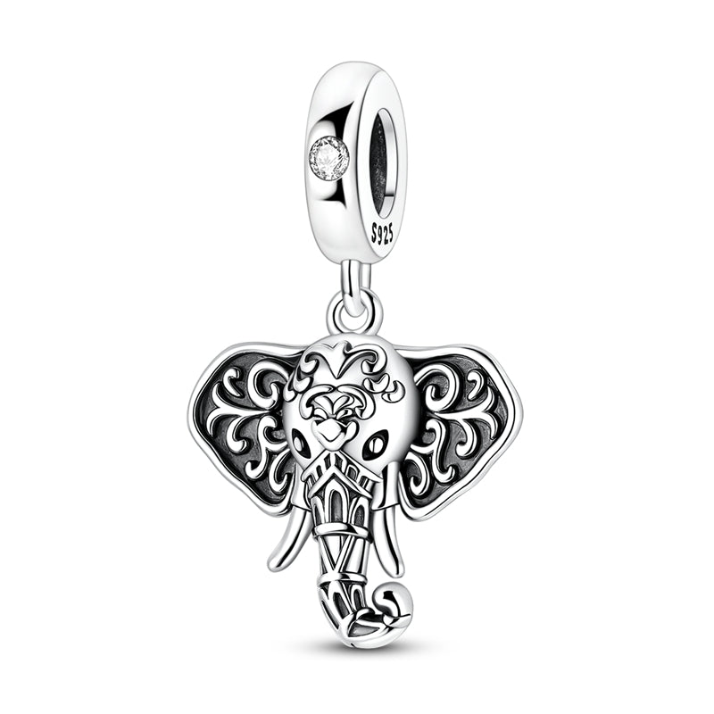 Charm Pendant Éléphant Ornementé