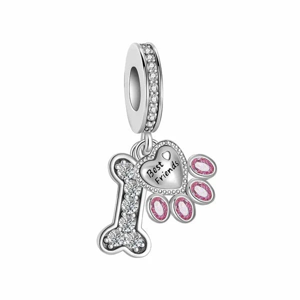 Charm Pendant Patte et Os Best Friend Animal