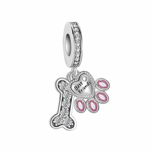 Charm Pendant Patte et Os Best Friend Animal
