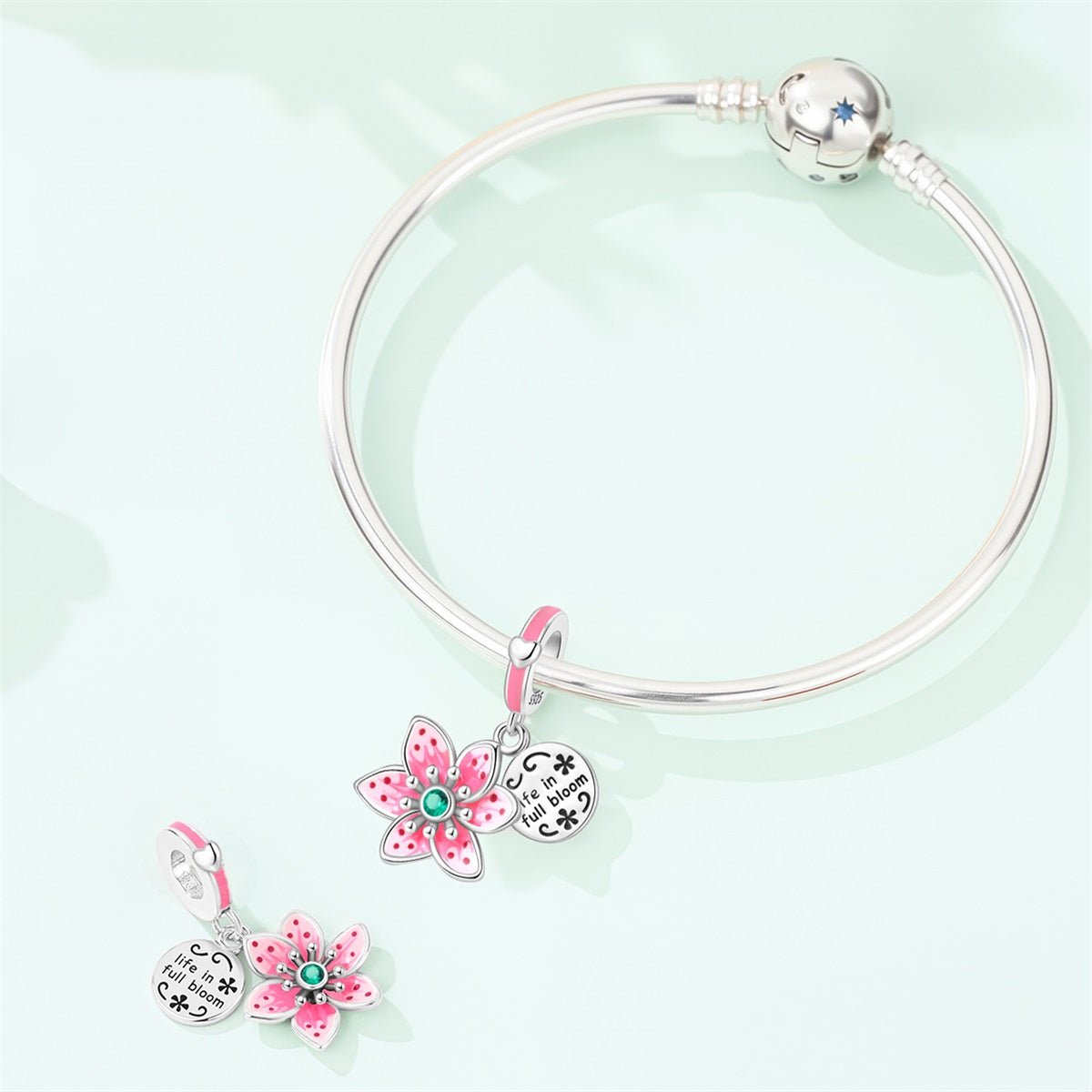 Charm Pendant Fleur Rose « Life in Full Bloom »
