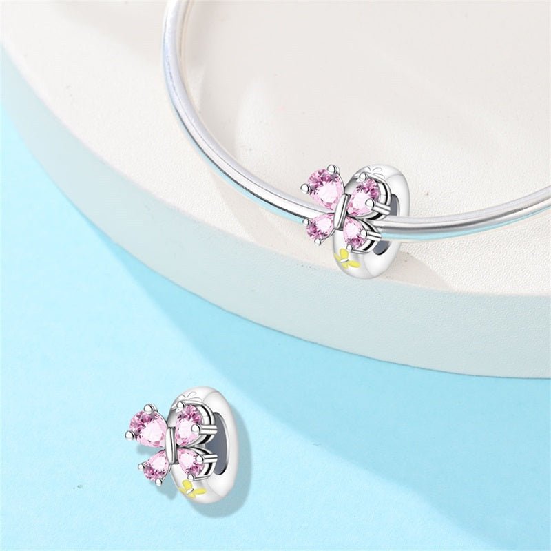Charm Séparateur Papillon Rose