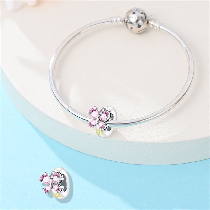 Charm Séparateur Papillon Rose