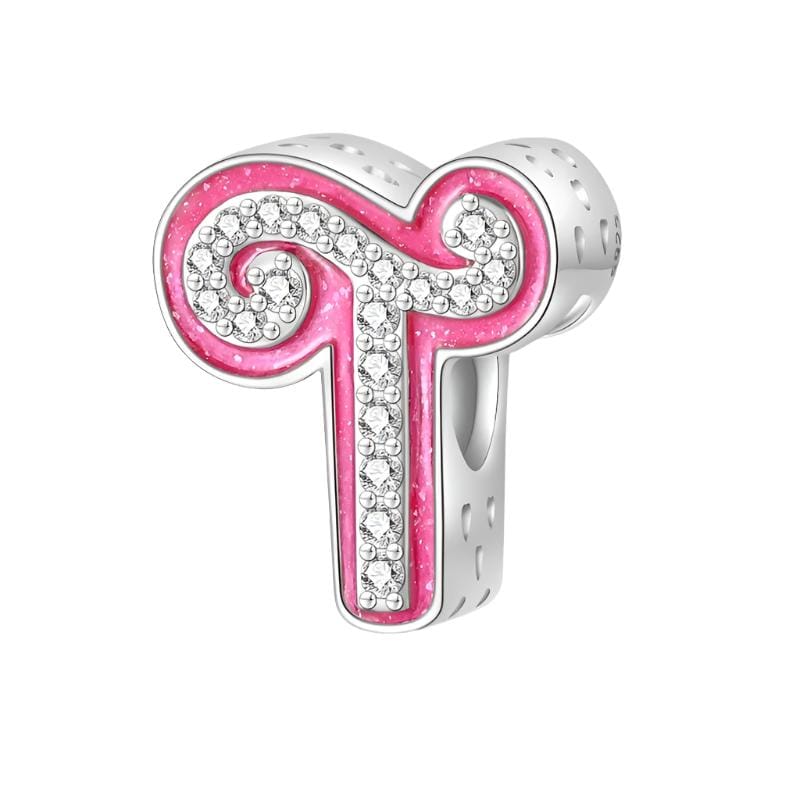Charm Lettre Rose A~Z
