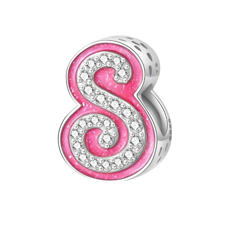 Charm Lettre Rose A~Z
