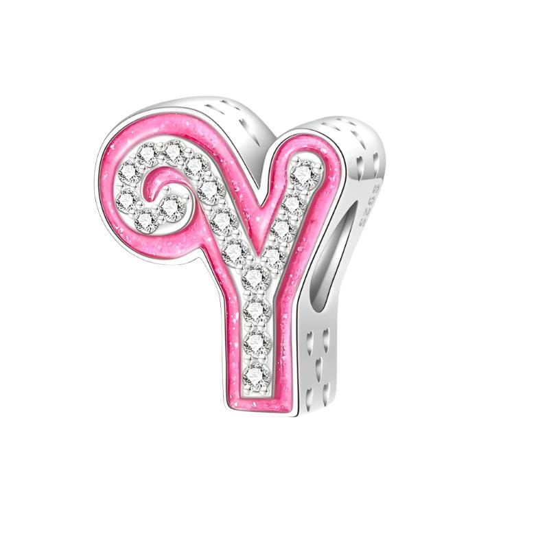 Charm Lettre Rose A~Z