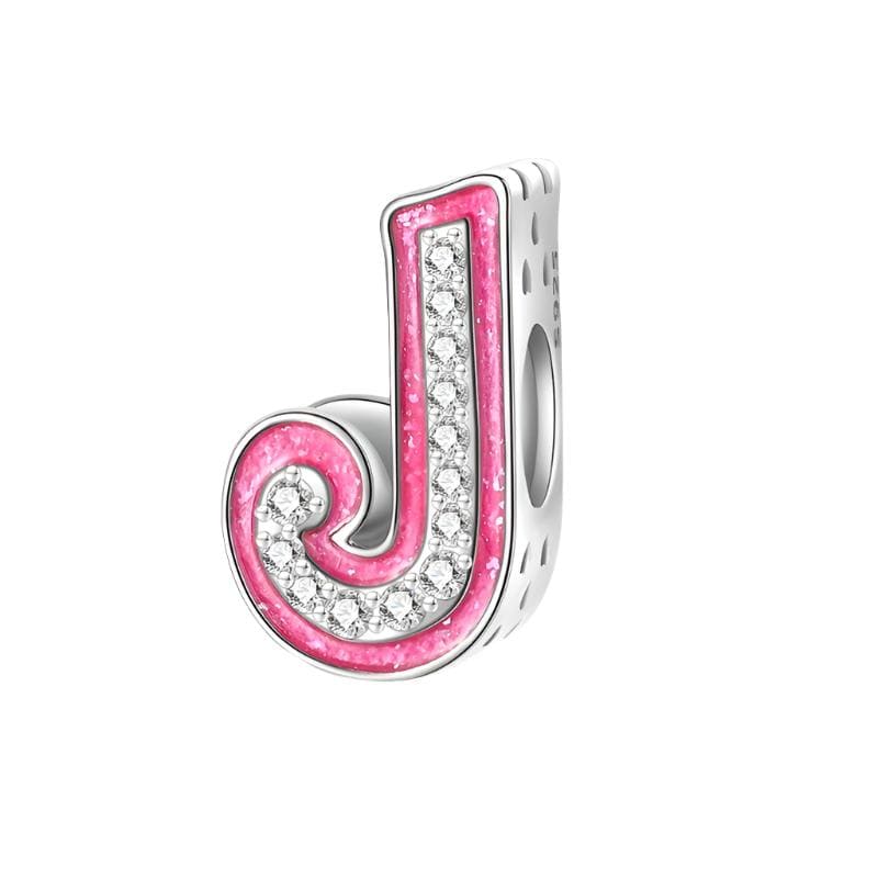 Charm Lettre Rose A~Z