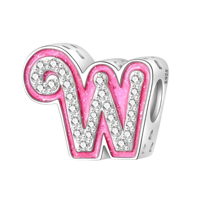 Charm Lettre Rose A~Z