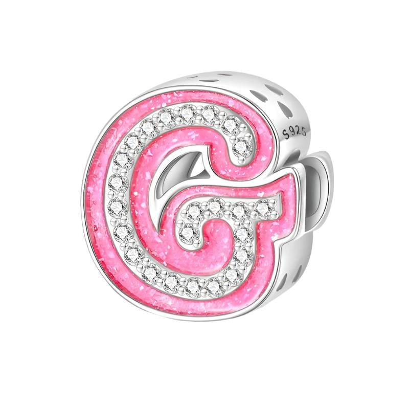 Charm Lettre Rose A~Z