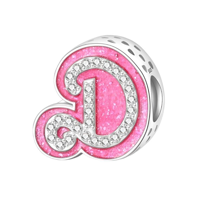 Charm Lettre Rose A~Z