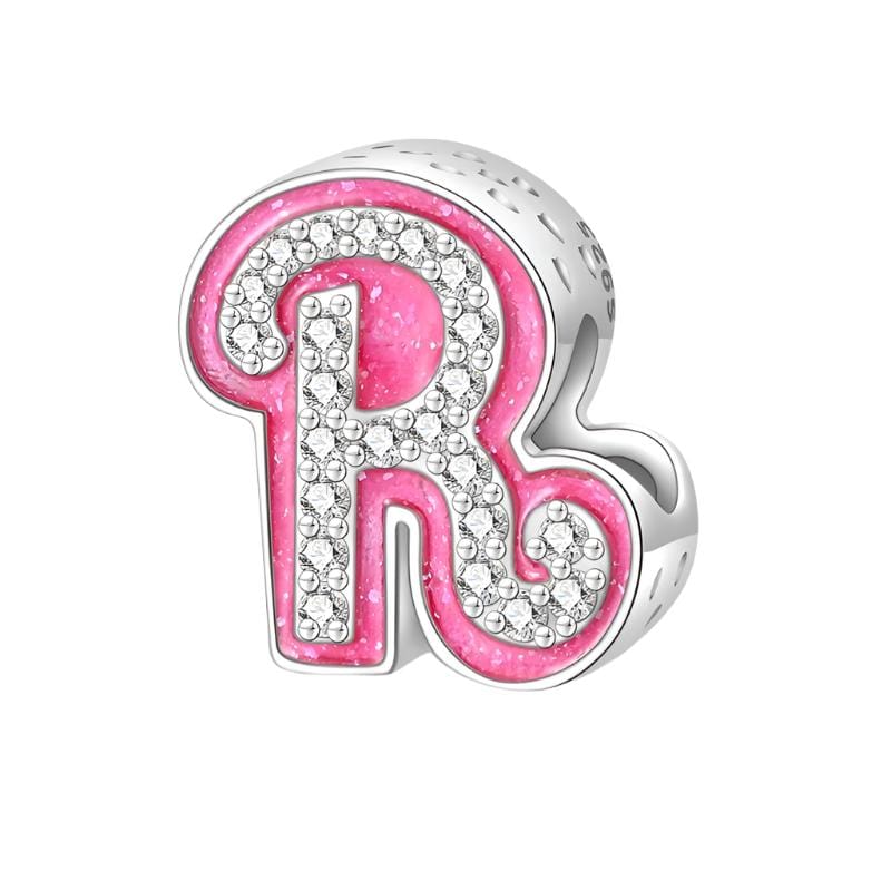 Charm Lettre Rose A~Z