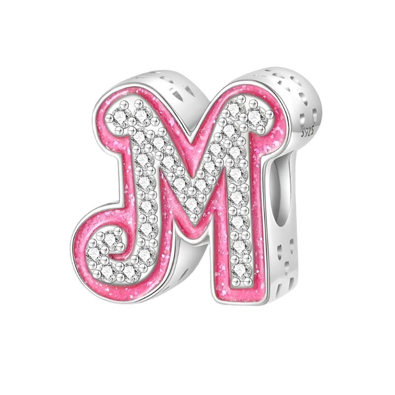 Charm Lettre Rose A~Z