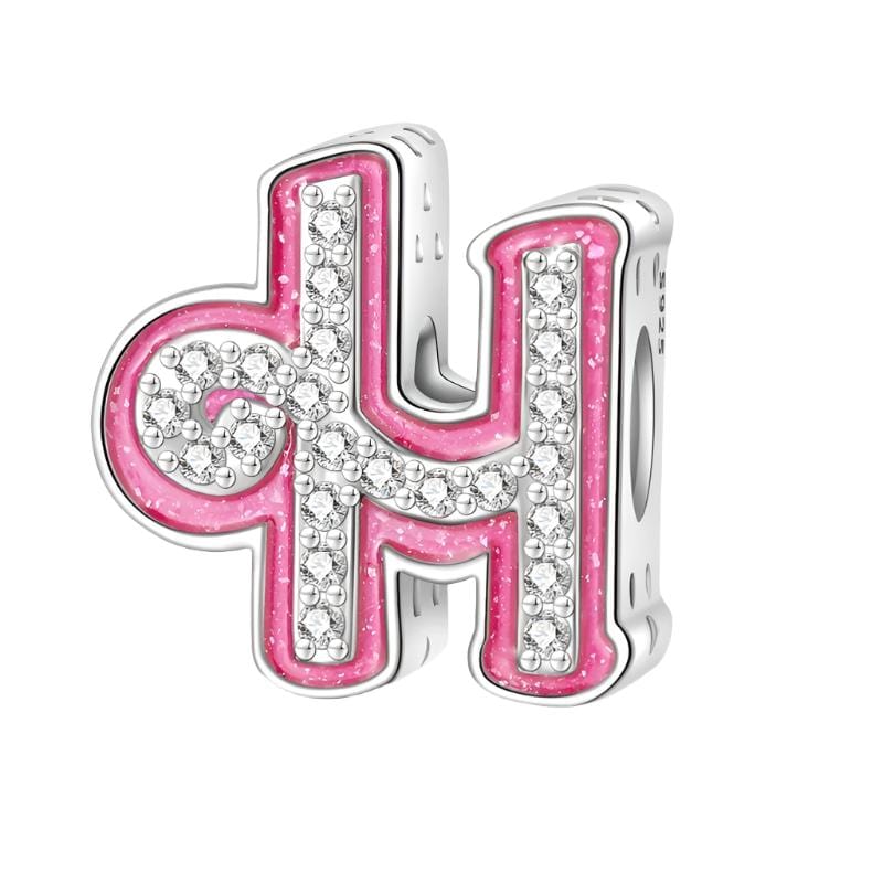 Charm Lettre Rose A~Z