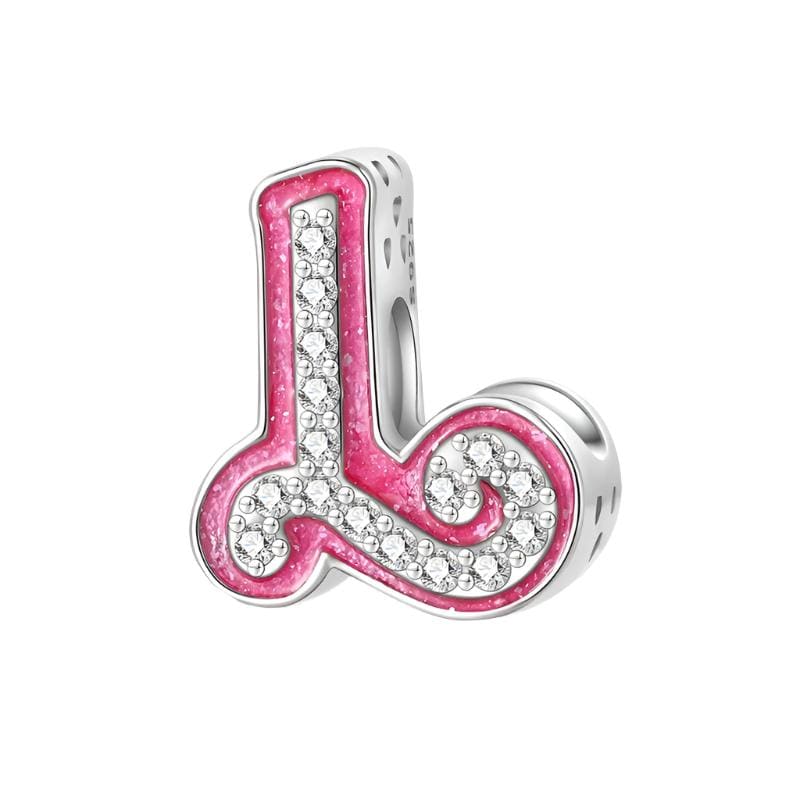 Charm Lettre Rose A~Z