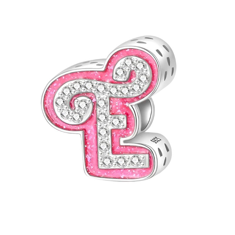 Charm Lettre Rose A~Z